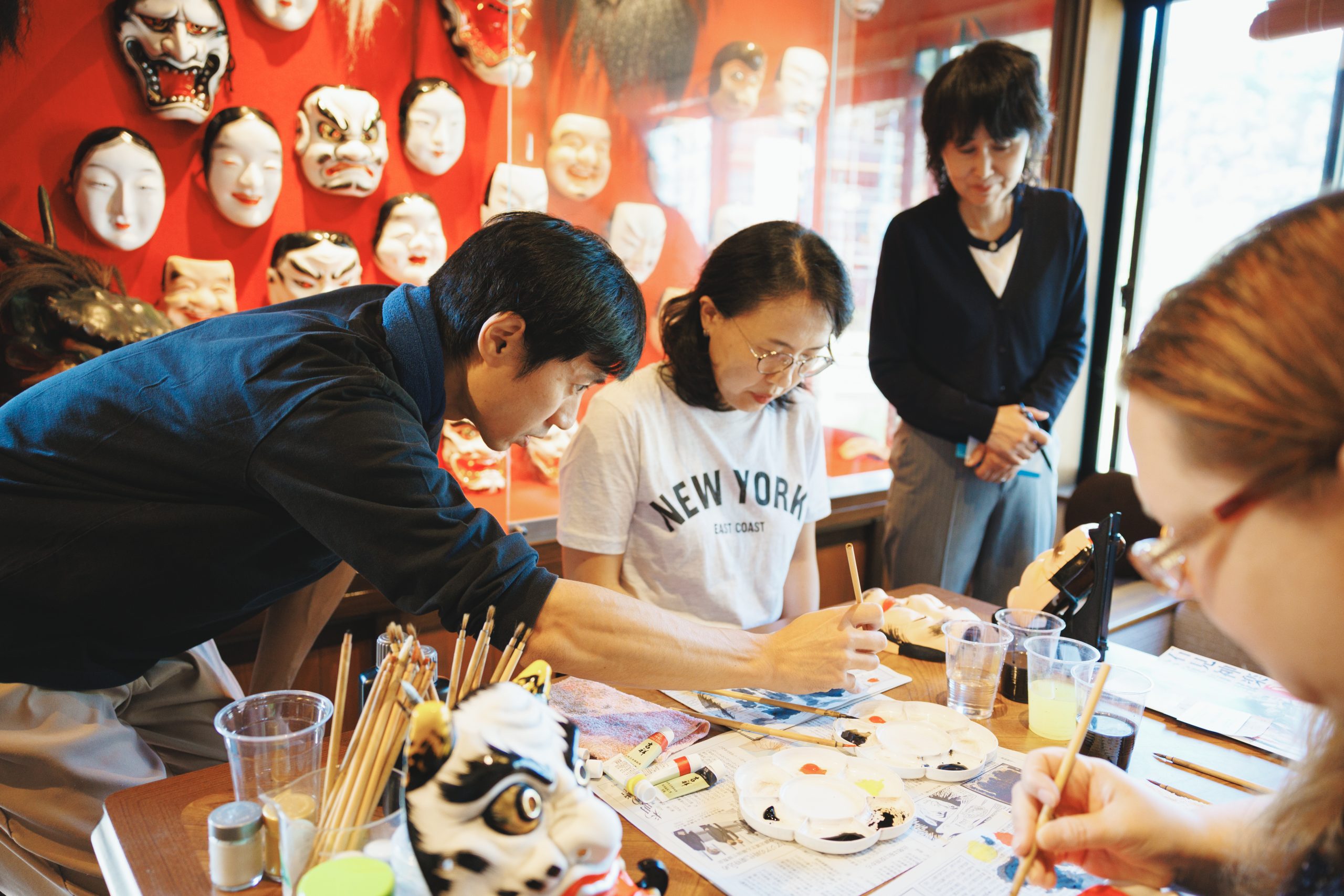 Kagura mask painting workshop